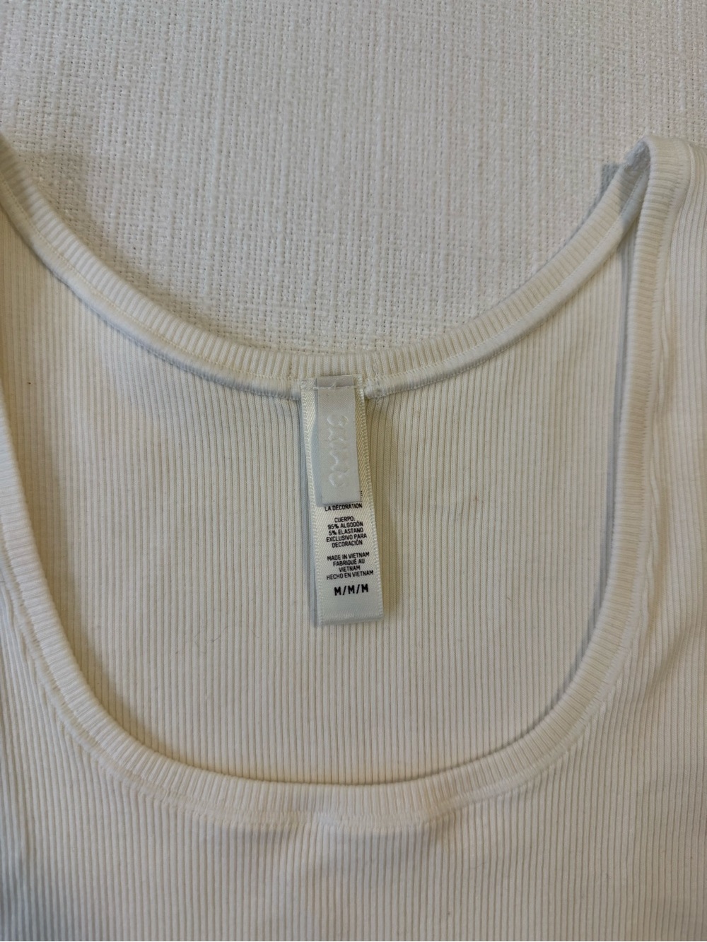 SKIMS White Ribbed Tank Top